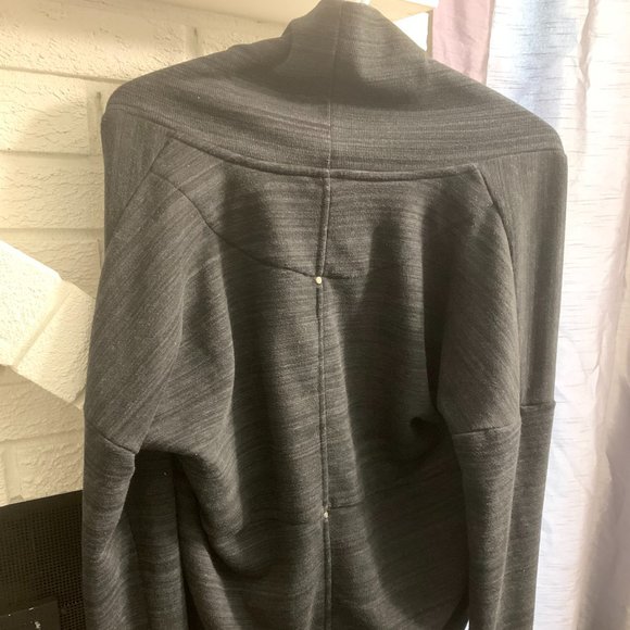 Long open front cowl neck cardigan - Picture 3 of 5